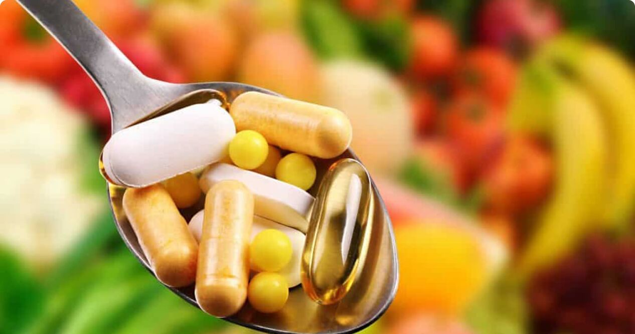 Vitaminas en comprimidos para potenciar