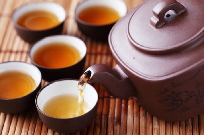 Té de herbas para aumentar a potencia