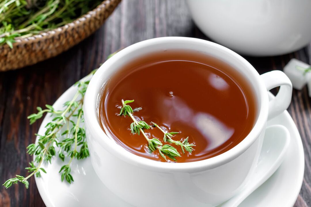 Té de herbas para aumentar a potencia